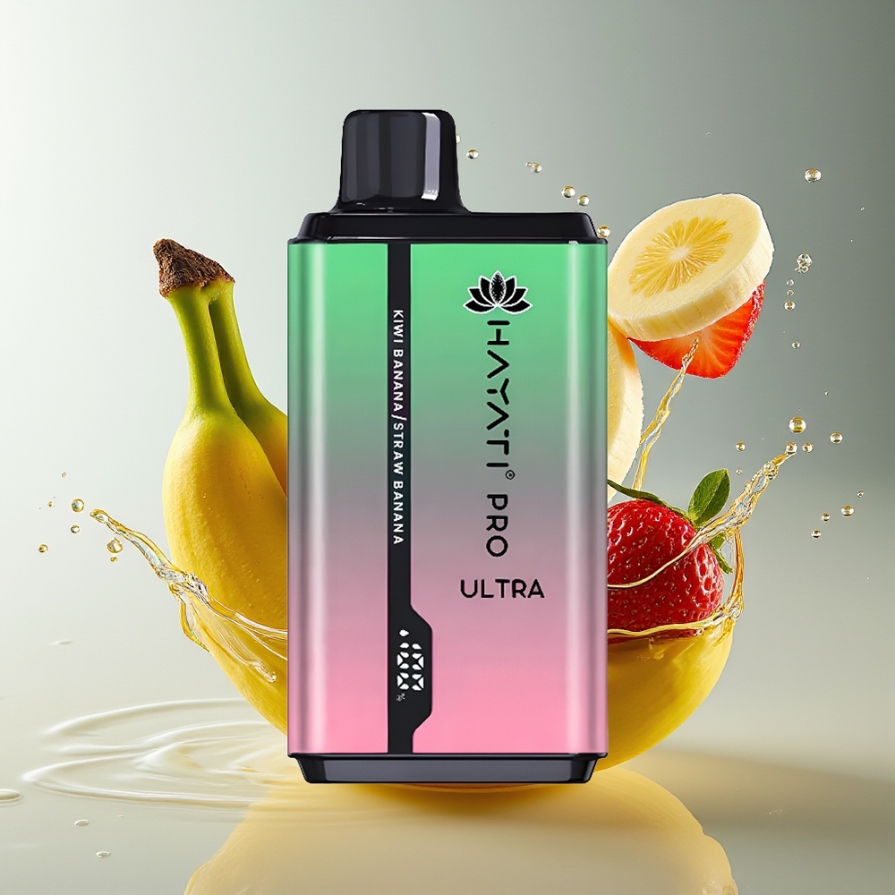 Hayati Pro Ultra 15000 Puffs Disposable Kiwi Banaan Aardbei Banaan 850mAh 24ml 2%