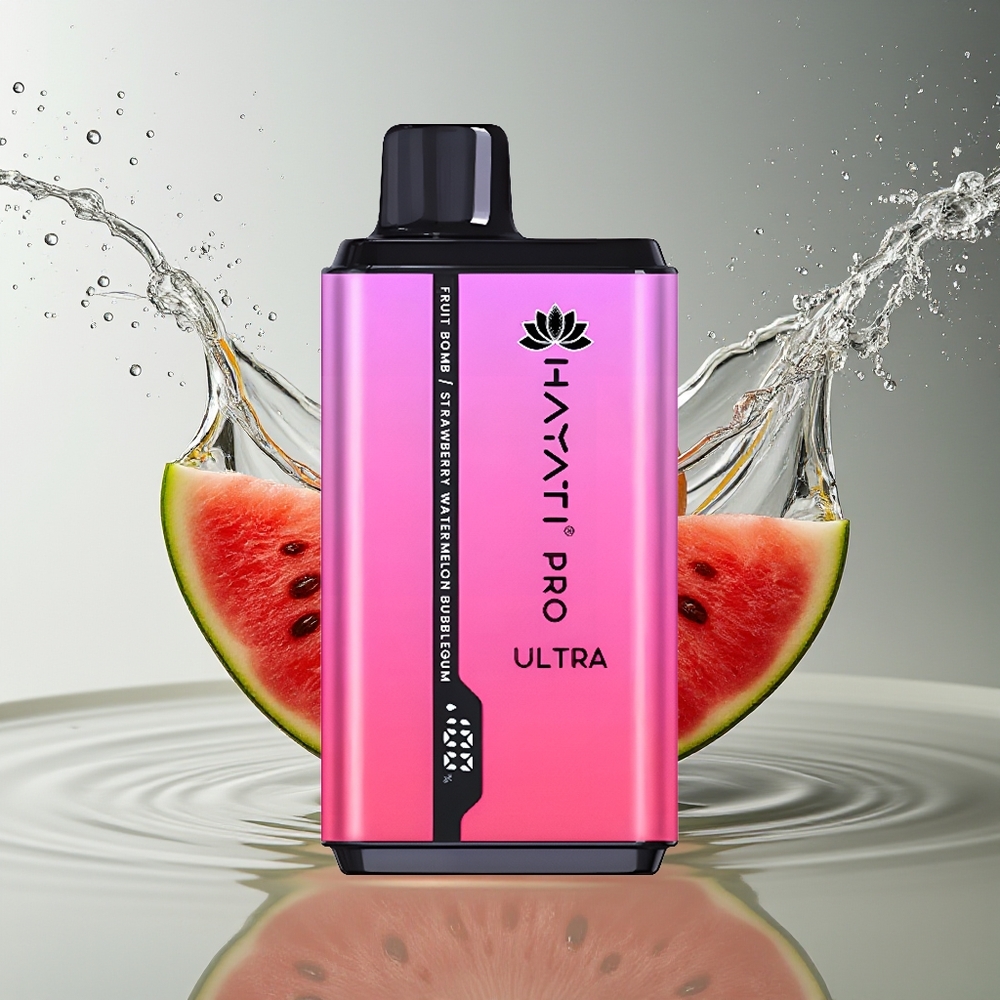 Hayati Pro Ultra 15000 Puffs Fruit Bomb Aardbei Watermelon Bubblegum Dubbel 12ml
