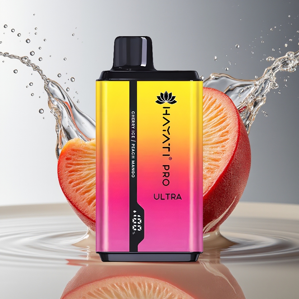 Hayati Pro Ultra 15000 Puffs Kersijs Perzik Mango Wegwerp Vape 2x12ml 2%