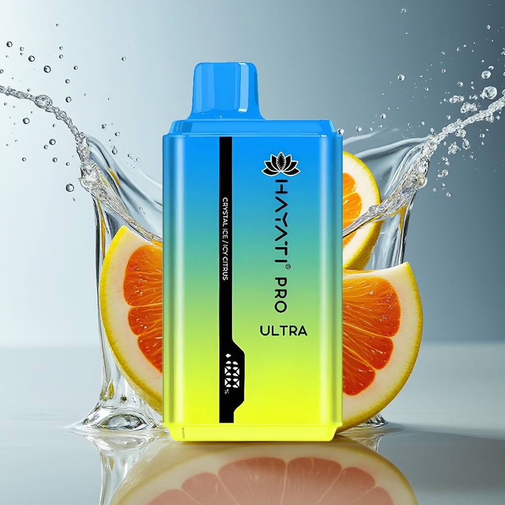 Hayati Pro Ultra 15000 Puffs Kristal IJs Icy Citrus Wegwerp Vape