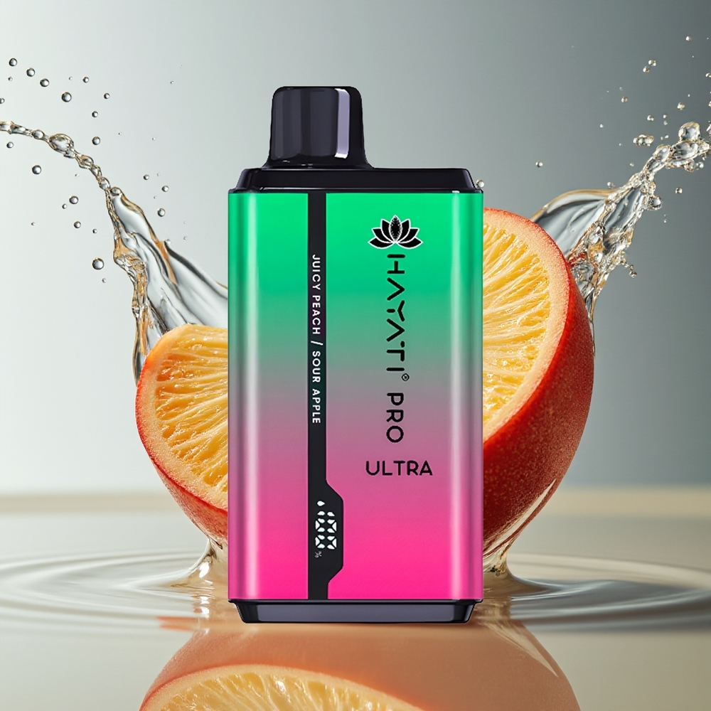 Hayati Pro Ultra 15000 Puffs Zure Appel Sappige Perzik Wegwerp Vape 2x12ml 2%
