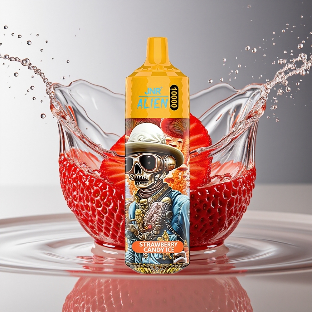 JNR Alien 10000 Puffs Aardbei Snoep IJs 850mAh Mesh Coil Type-C RGB LED