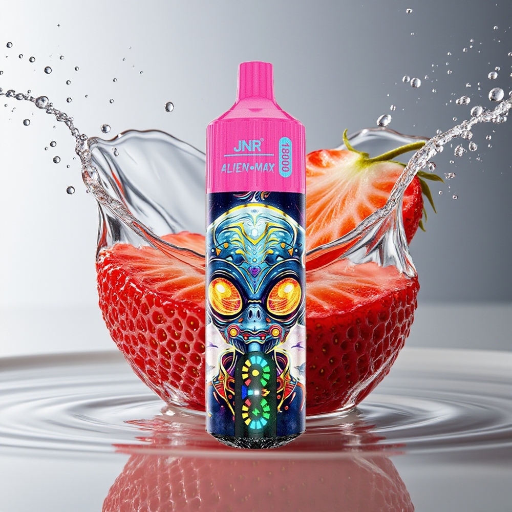 JNR Alien Max 18000 Puffs Aardbei IJs Dubbele Mesh & LED Display Type-C Opladen