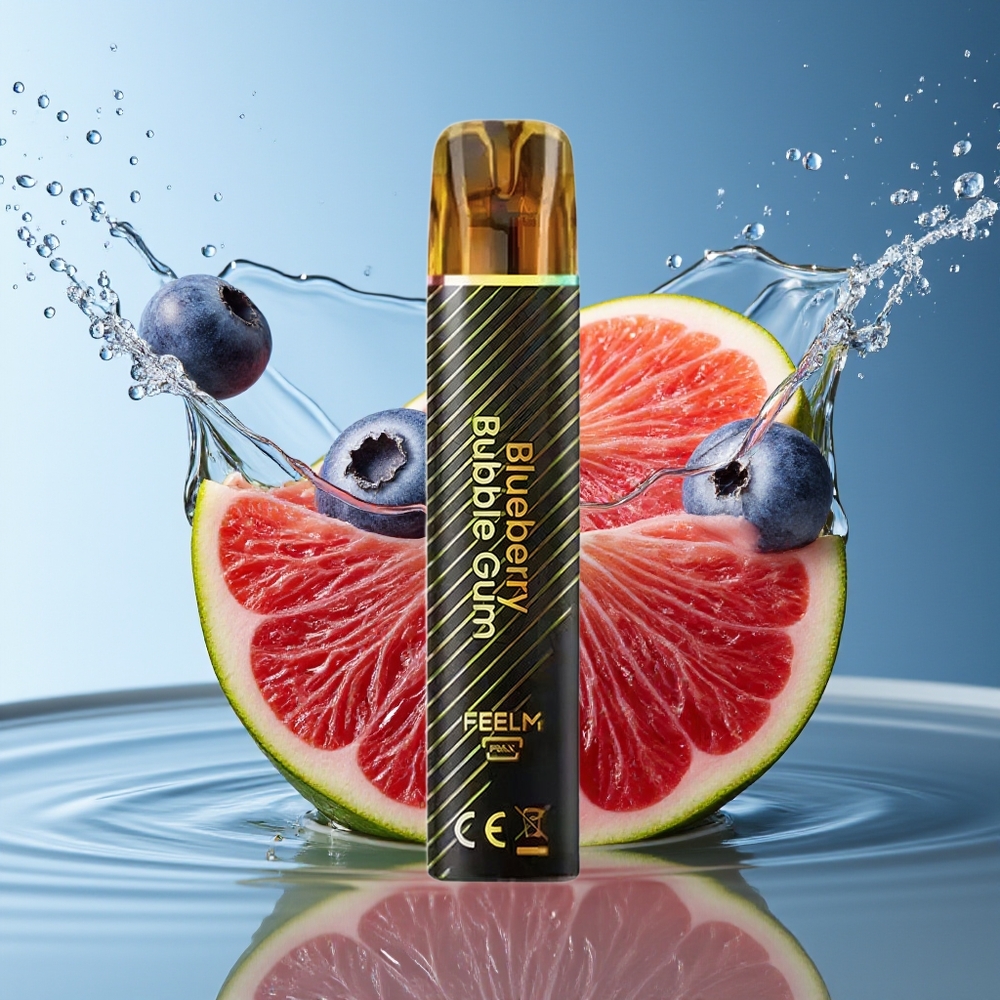 JNR Black&Golden 800 Puffs Blauwe Bes Bubble Gum 550mAh 2ml TPD 2%