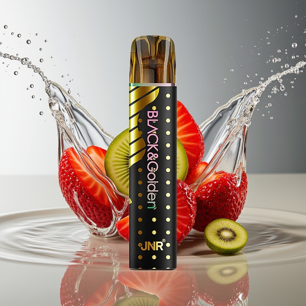JNR Black&Golden 800 Puffs Wegwerp Vape Aardbei Kiwi 550mAh 2ml 2% Nicotine TPD
