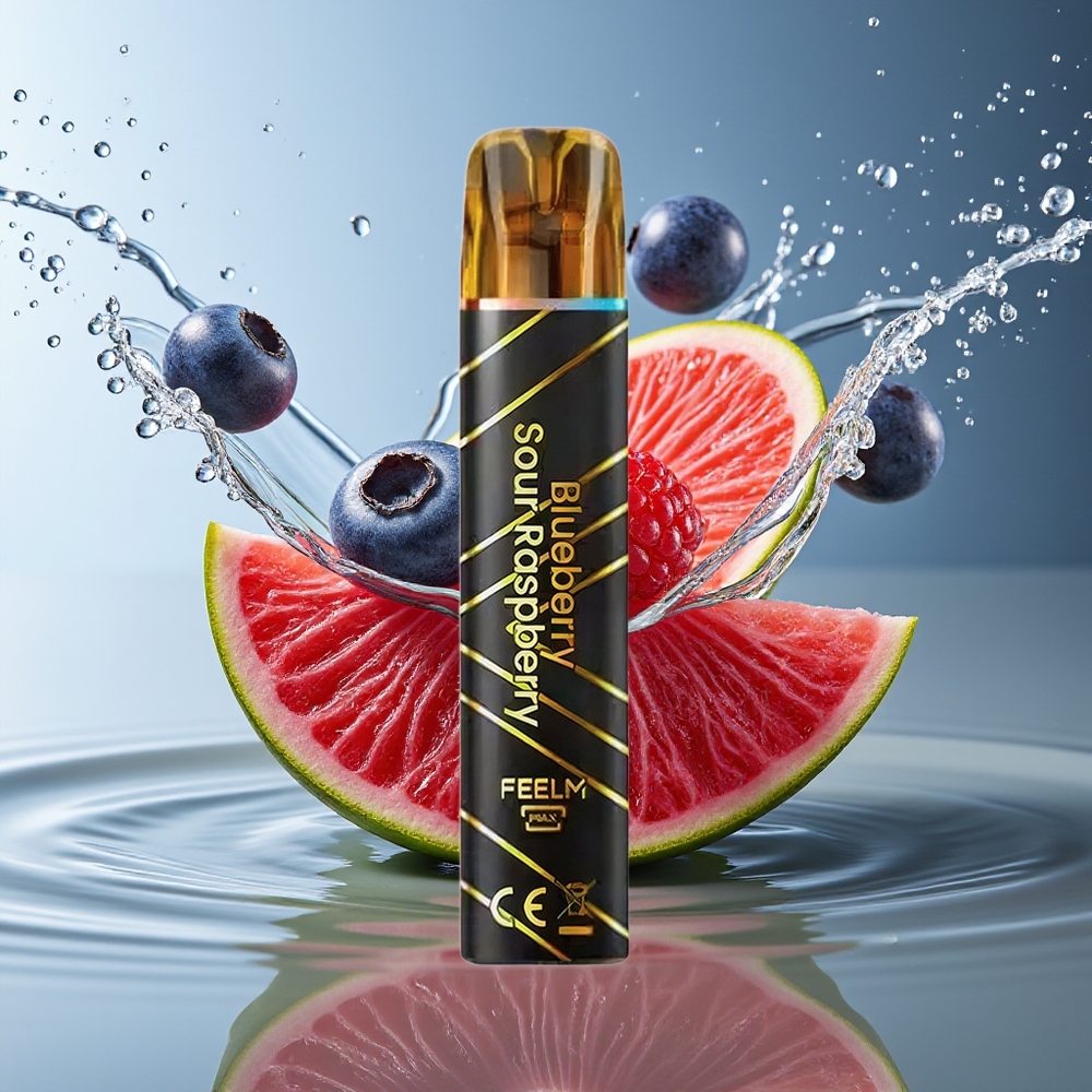 JNR Black&Golden 800 Puffs Wegwerp Vape Bosbes Zure Framboos 550mAh 2ml 2% Nicotine TPD