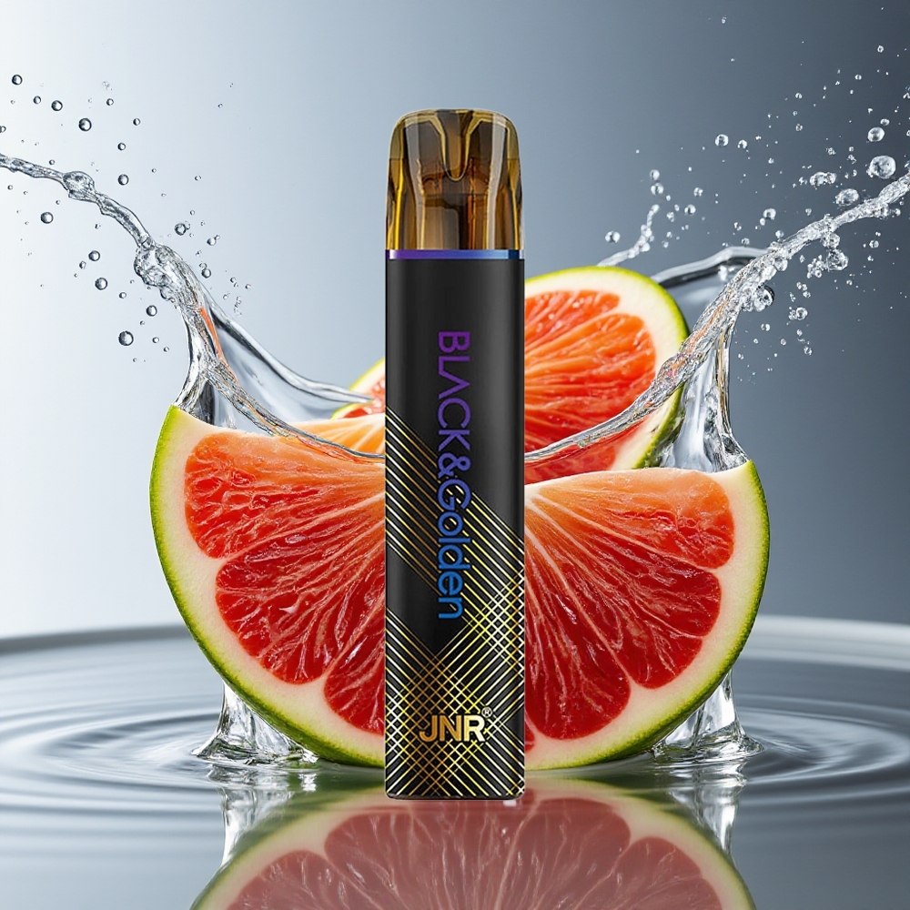 JNR Black&Golden 800 Puffs Wegwerp Vape Druif IJs 2% Nicotine 550mAh 2ml TPD