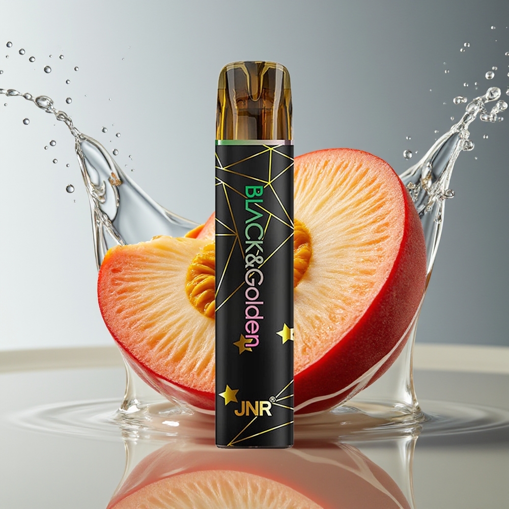 JNR Black&Golden 800 Puffs Wegwerp Vape Perzik Fruit 550mAh 2ml 2%