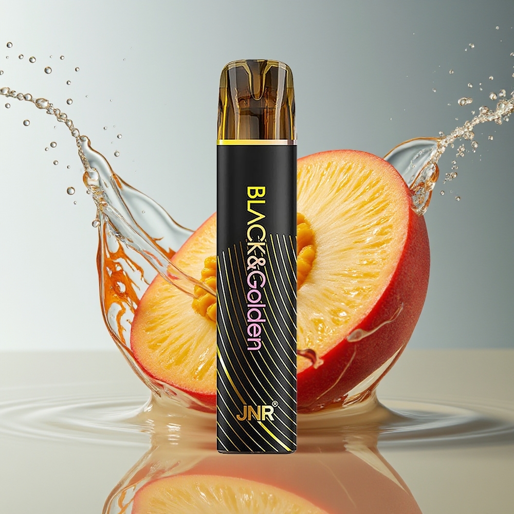 JNR Black&Golden 800 Puffs Wegwerp Vape Perzik Mango TPD 2% 550mAh 2ml