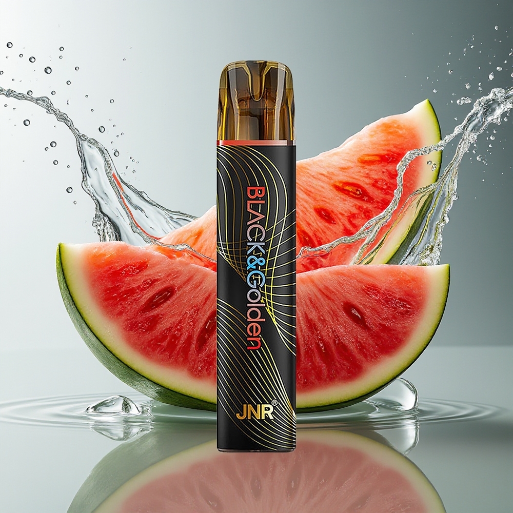 JNR Black&Golden 800 Puffs Wegwerp Vape Watermeloen Ijs TPD 2% 550mAh 2ml