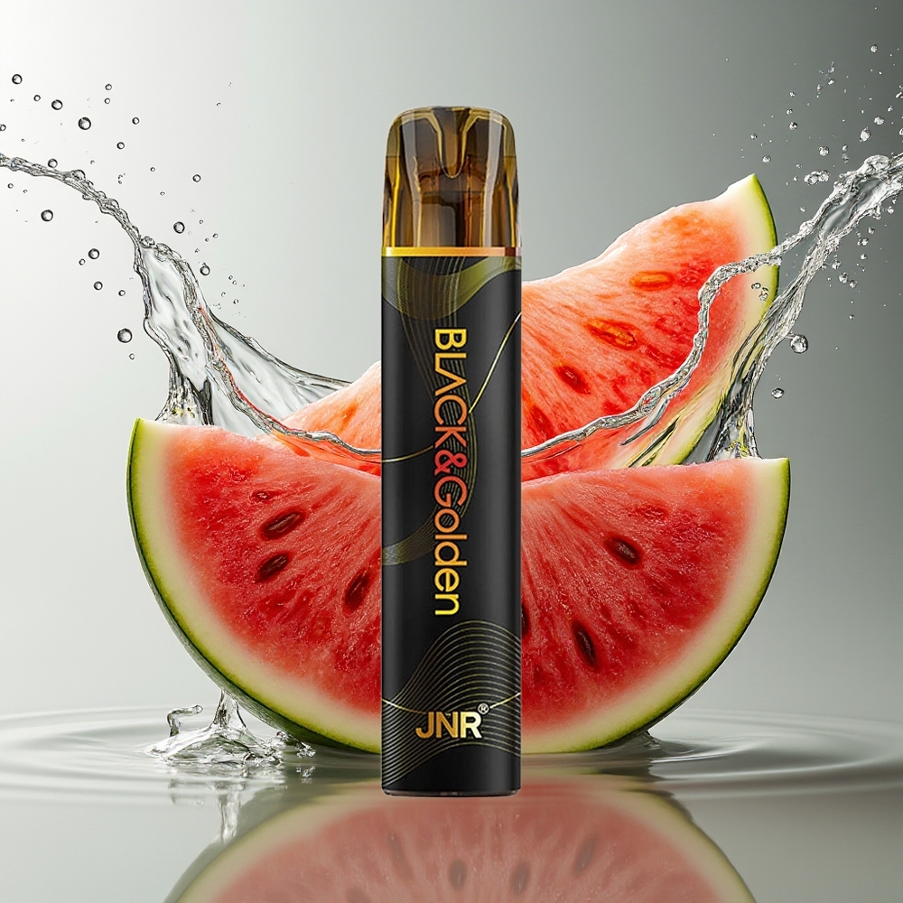 JNR Black&Golden 800 Puffs Wegwerp Vape Watermelon Kauwgom TPD 2% 550mAh