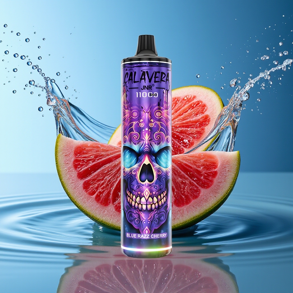 JNR Calavera 11000 Puffs Blauwe Framboos Kers Type-C 850mAh 21ml 1.0ohm Mesh