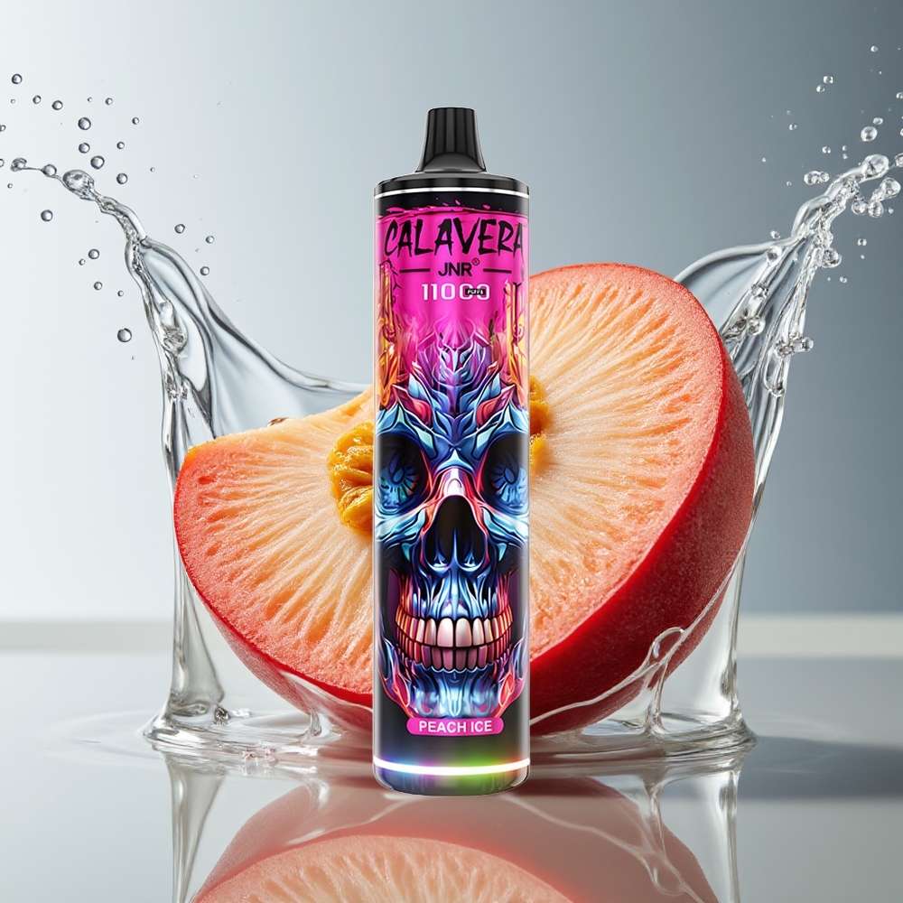 JNR Calavera 11000 Puffs Perzik IJs Type-C 850mAh 21ml 1.0ohm Mesh