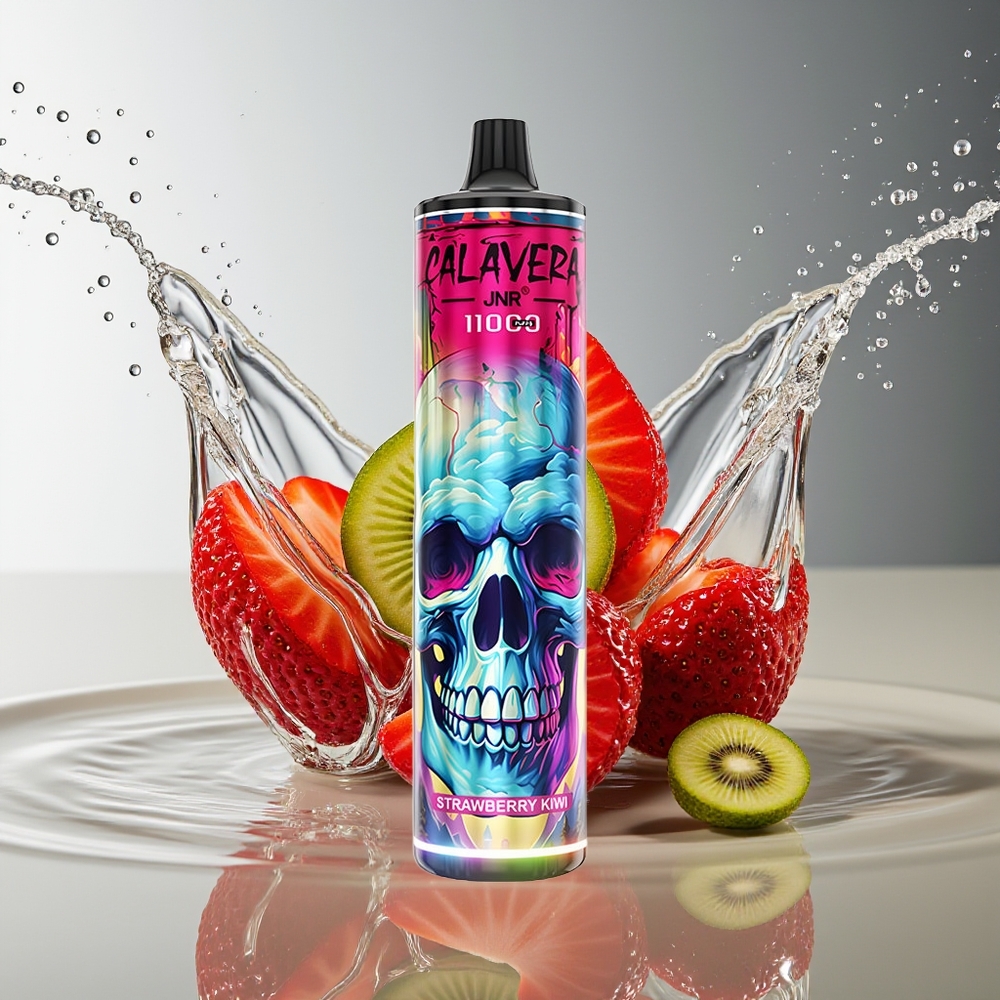 JNR Calavera 11000 Puffs Wegwerp Vape Aardbei Kiwi Type-C 850mAh 21ml 1.0ohm