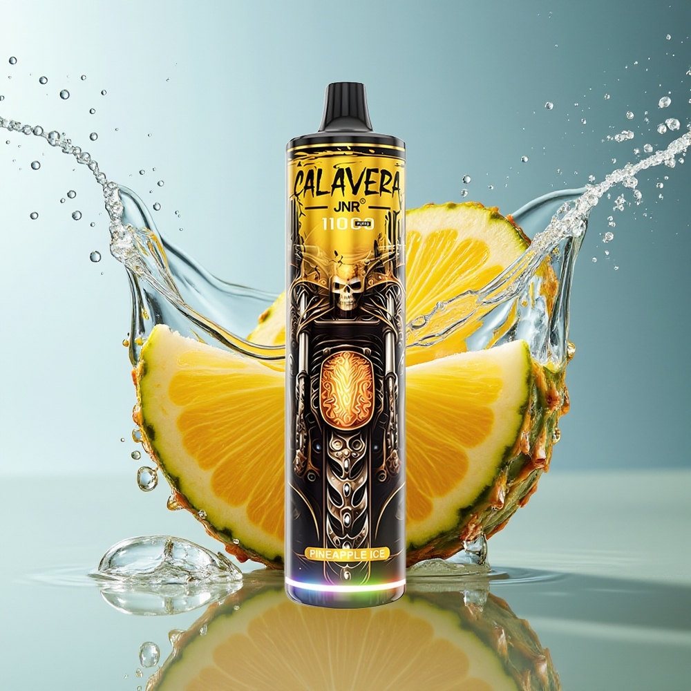 JNR Calavera 11000 Puffs Wegwerp Vape Ananas IJs Type-C 850mAh 21ml 1.0ohm Mesh