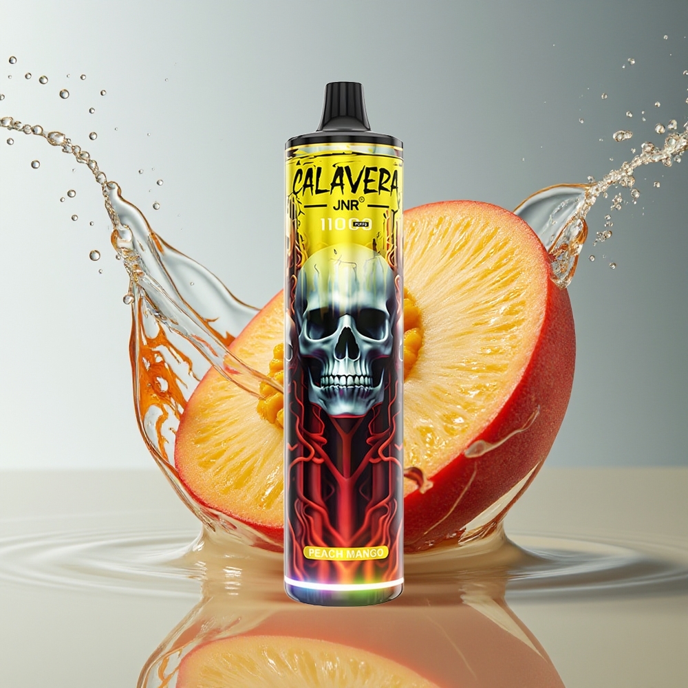 JNR Calavera 11000 Puffs Wegwerp Vape Perzik Mango Type-C 850mAh 21ml 1.0ohm