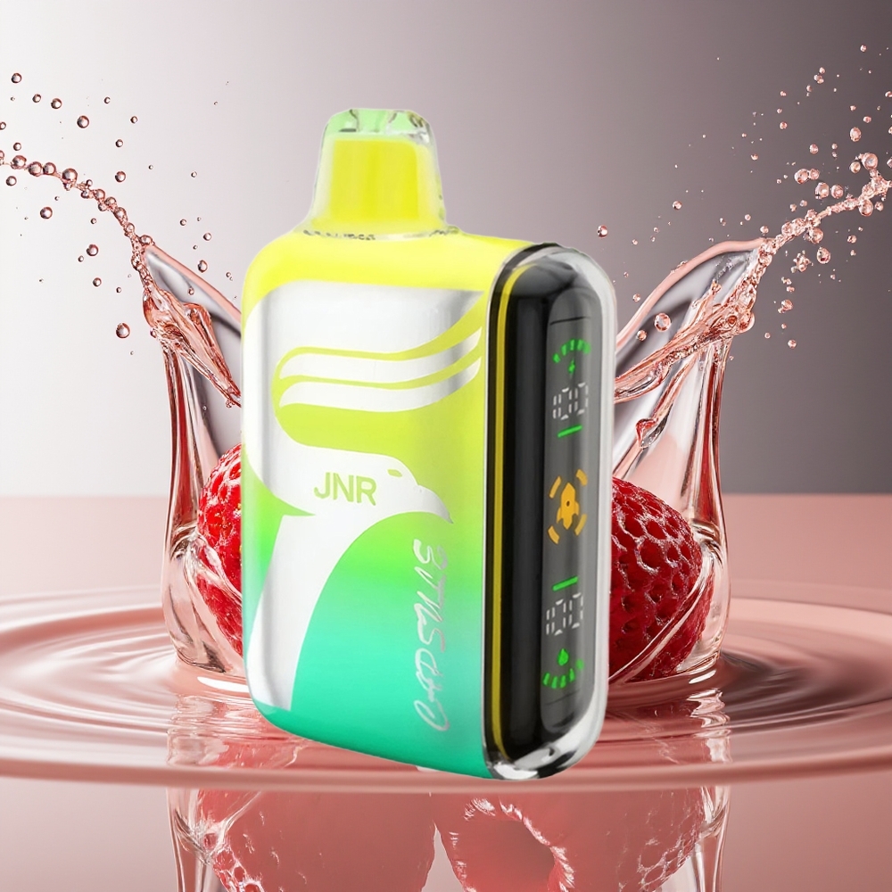 JNR Capsule 15000 Puffs Wegwerp Vape Aardbei Framboos Kers 850mAh 20ml 20W Dual Mesh LED Boost Type-C