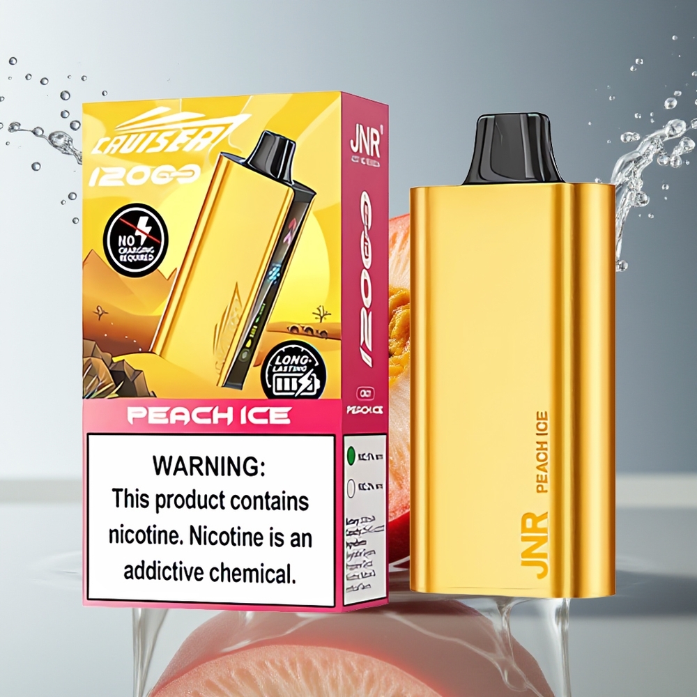 JNR Cruiser 12000 Puffs Perzik IJs No-Charge 3500mAh Full-Metal Dual Mesh