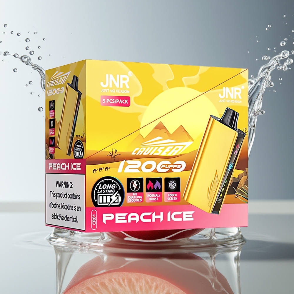JNR Cruiser 12000 Puffs Perzik IJs No-Charge 3500mAh Full-Metal Dual Mesh