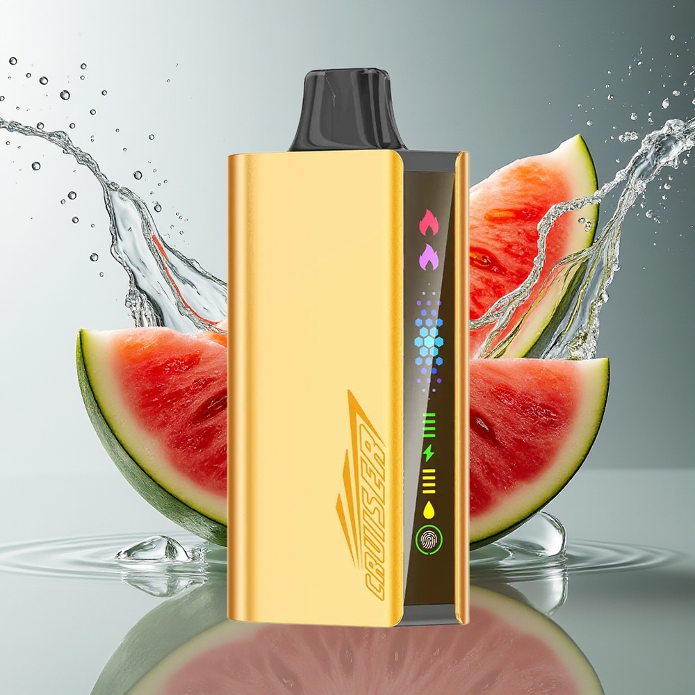 JNR Cruiser 12000 Watermeloen IJs No-Charge Wegwerp Vape 3500mAh Dual Mesh Coil Animation Screen