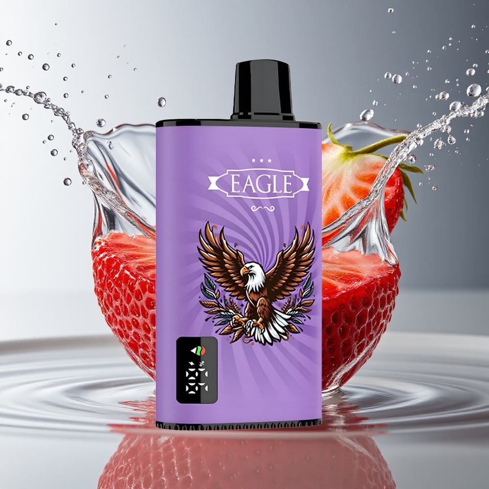 JNR EAGLE Smart 23000 Puffs Aardbei Ijs Digitale Scherm 1.0ohm Mesh 25ml Type-C