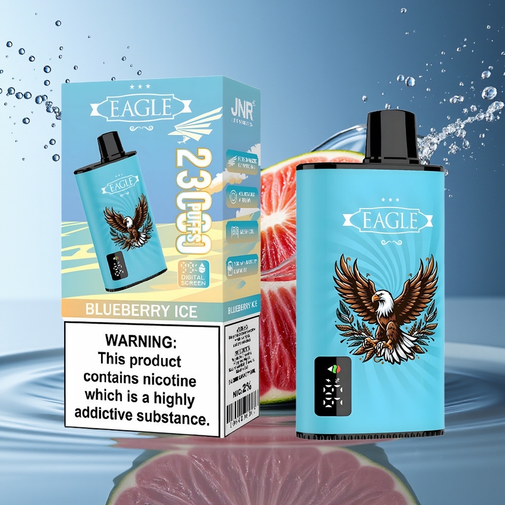 JNR EAGLE Smart 23000 Puffs Wegwerp Vape Blauwe Bes Ijs met Digitaal Scherm & Mesh Coil
