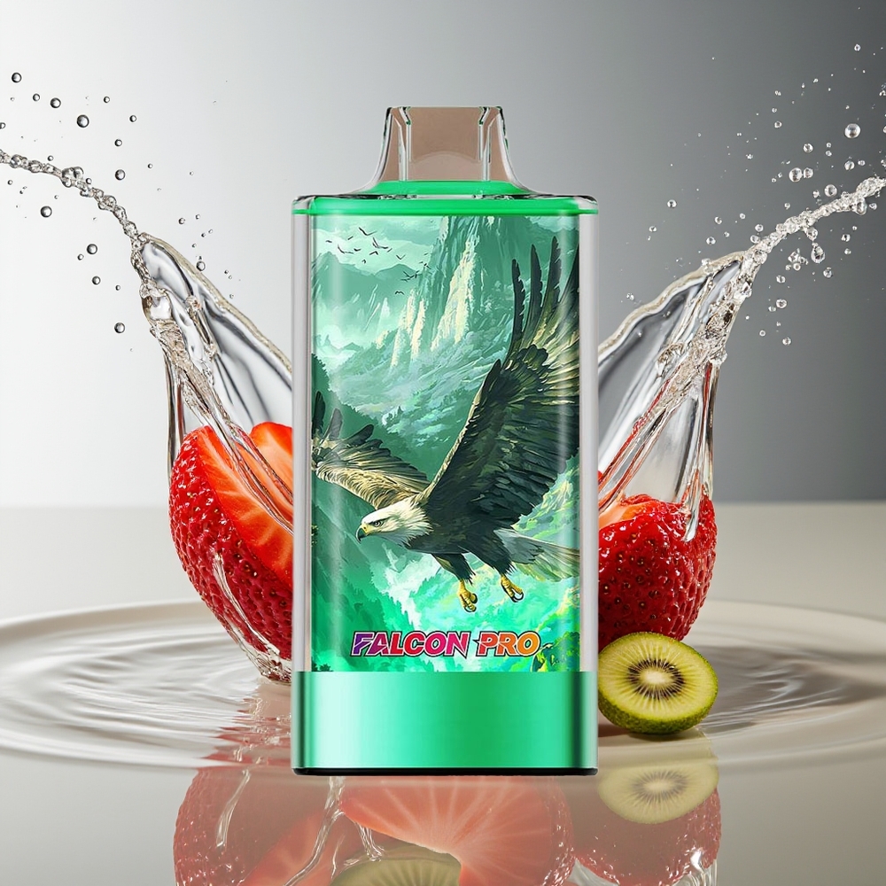 JNR Falcon Pro 28000 28000 Puffs Aardbei Kiwi Smart Display Dual Mesh Coil