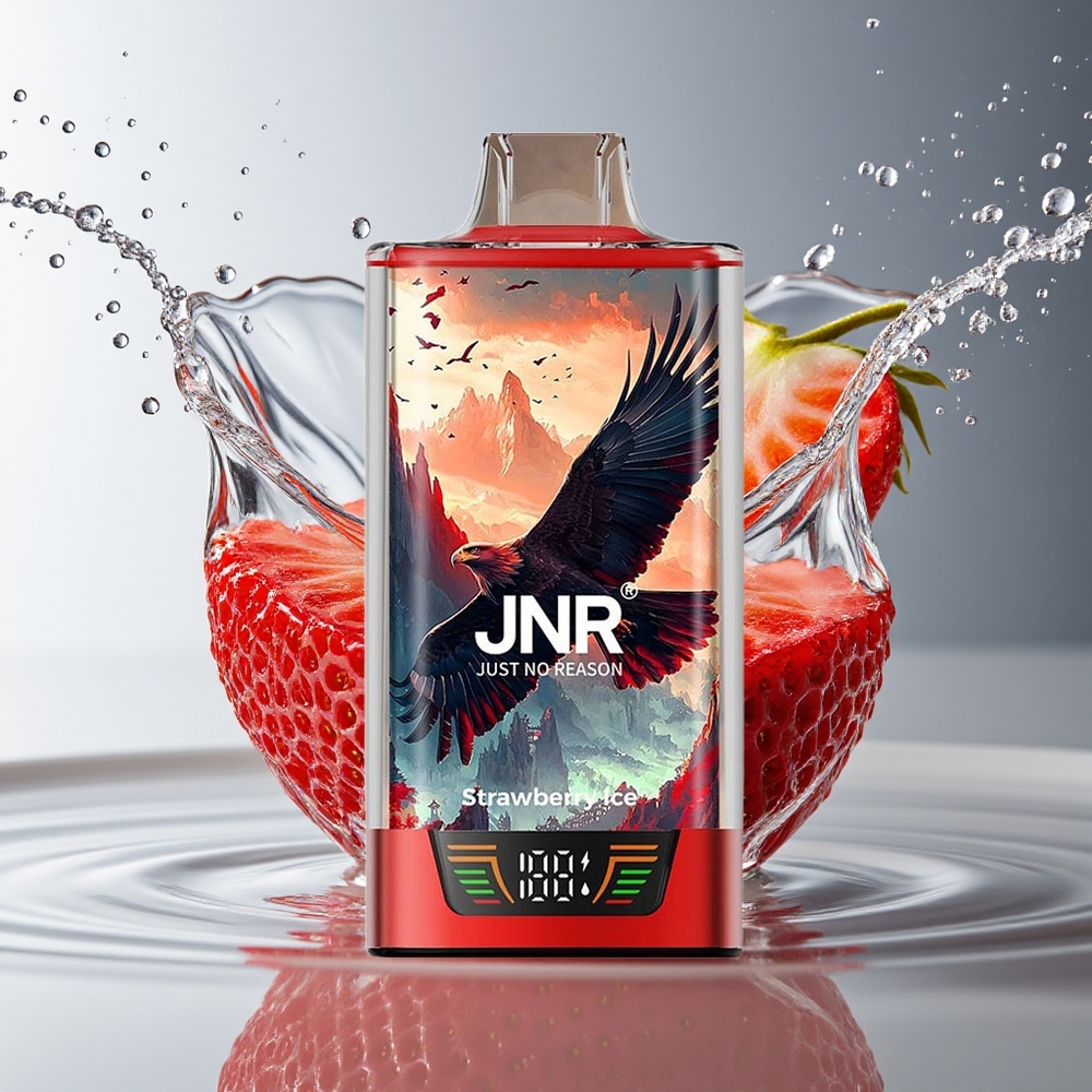 JNR Falcon Pro 28000 30ml 950mAh Aardbei IJs MTL Dual Mesh Smart Display USB-C