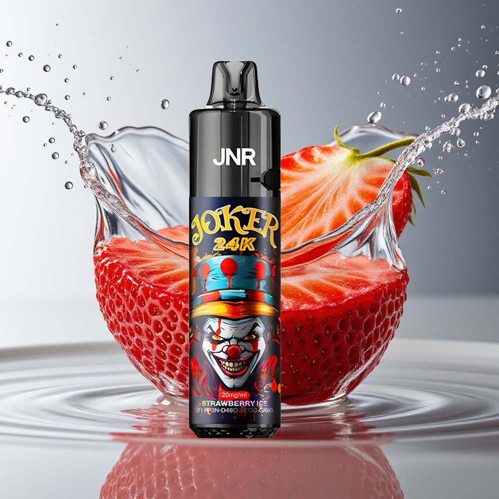 JNR Joker 24000 Puffs Aardbei IJs Wegwerp Vape 2+10ml Zichtbaar Vloeistofniveau 800mAh