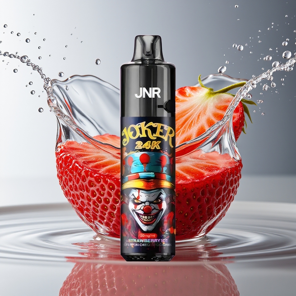 JNR Joker 24000 Puffs Aardbei IJs Wegwerp Vape 2+10ml Zichtbaar Vloeistofniveau 800mAh