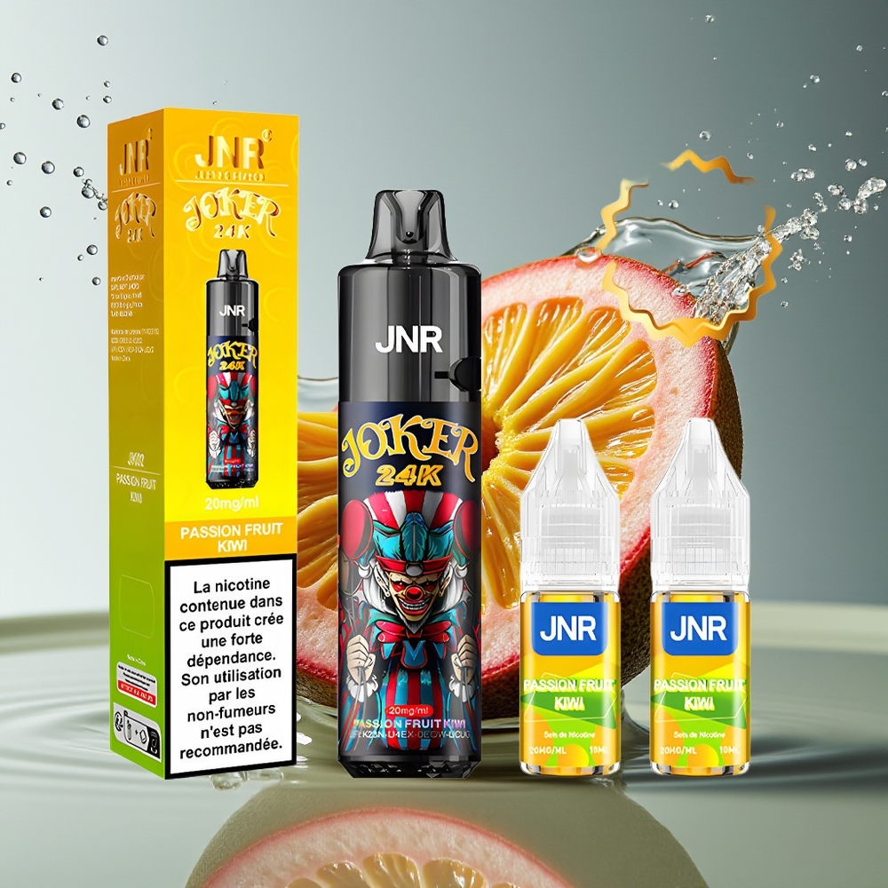 JNR Joker 24000 Puffs Passievrucht Kiwi Disposable 2+10ml Refill 800mAh Type-C