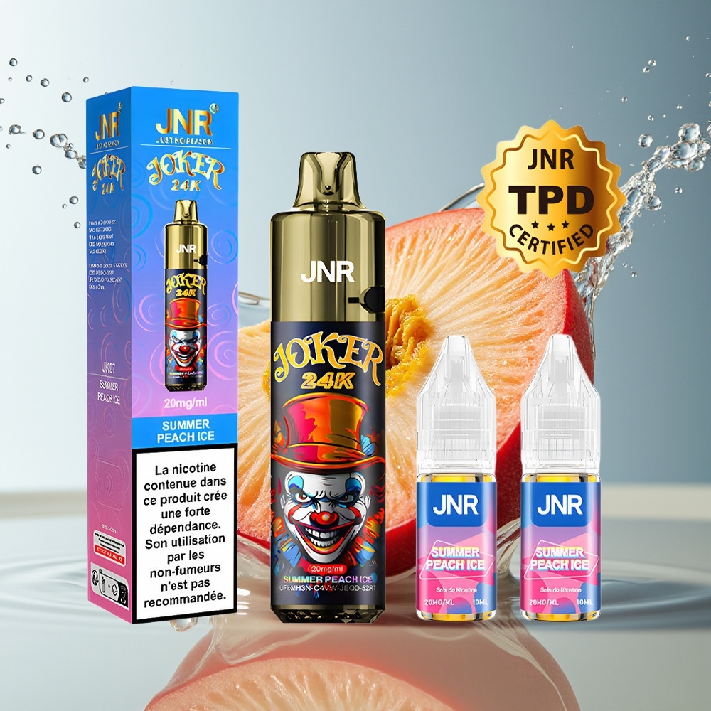 JNR Joker 24000 Puffs Zomerperzik IJs 2+10ml Refillable 800mAh Type-C