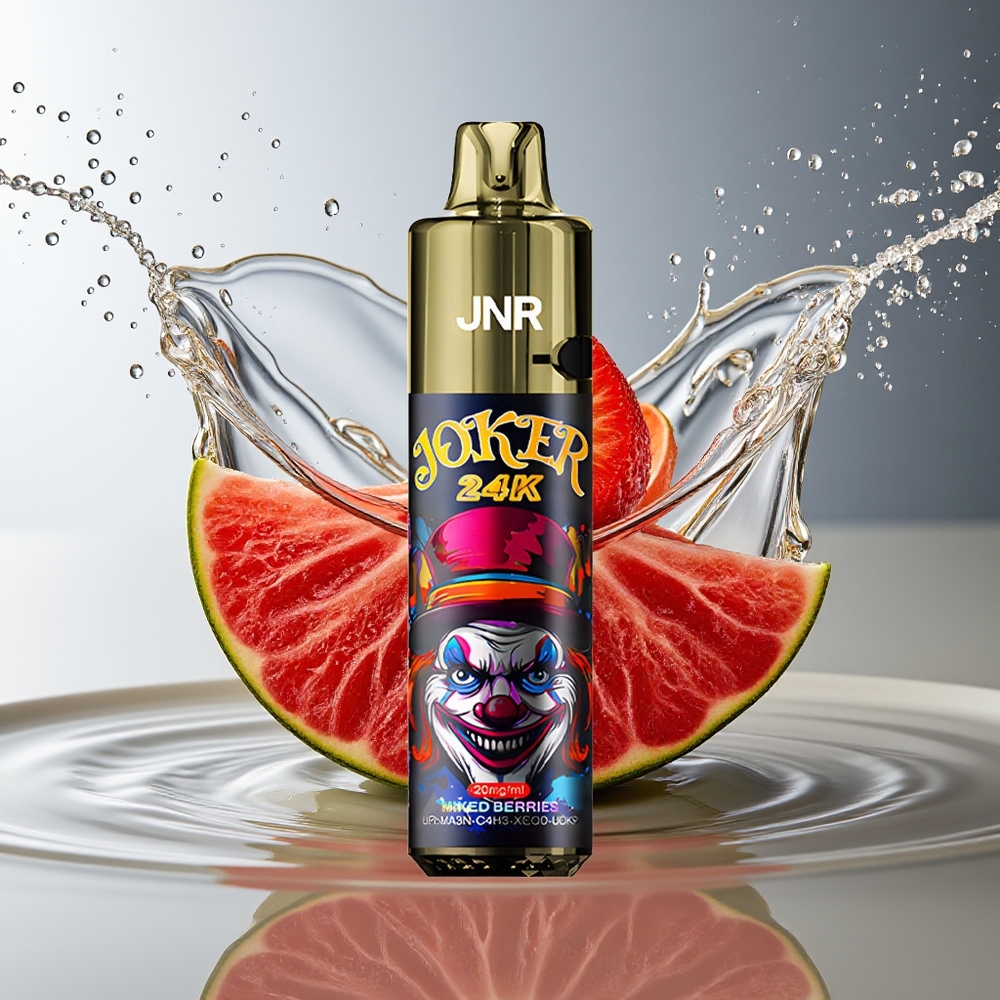 JNR Joker 24K Puffs 2+10ml Zichtbare Vloeistofniveaus Gemengde Bessen Wegwerp Vape