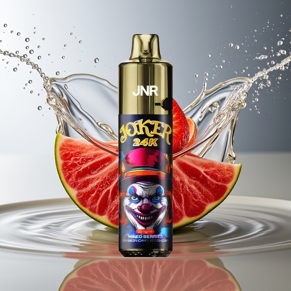 JNR Joker 24K Puffs 2+10ml Zichtbare Vloeistofniveaus Gemengde Bessen Wegwerp Vape