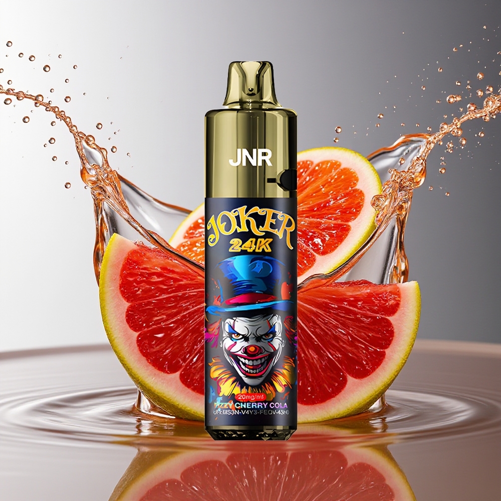 JNR Joker 24K Puffs 2+10ml Zichtbare Vulling Fizzy Kers Cola Wegwerp Vape