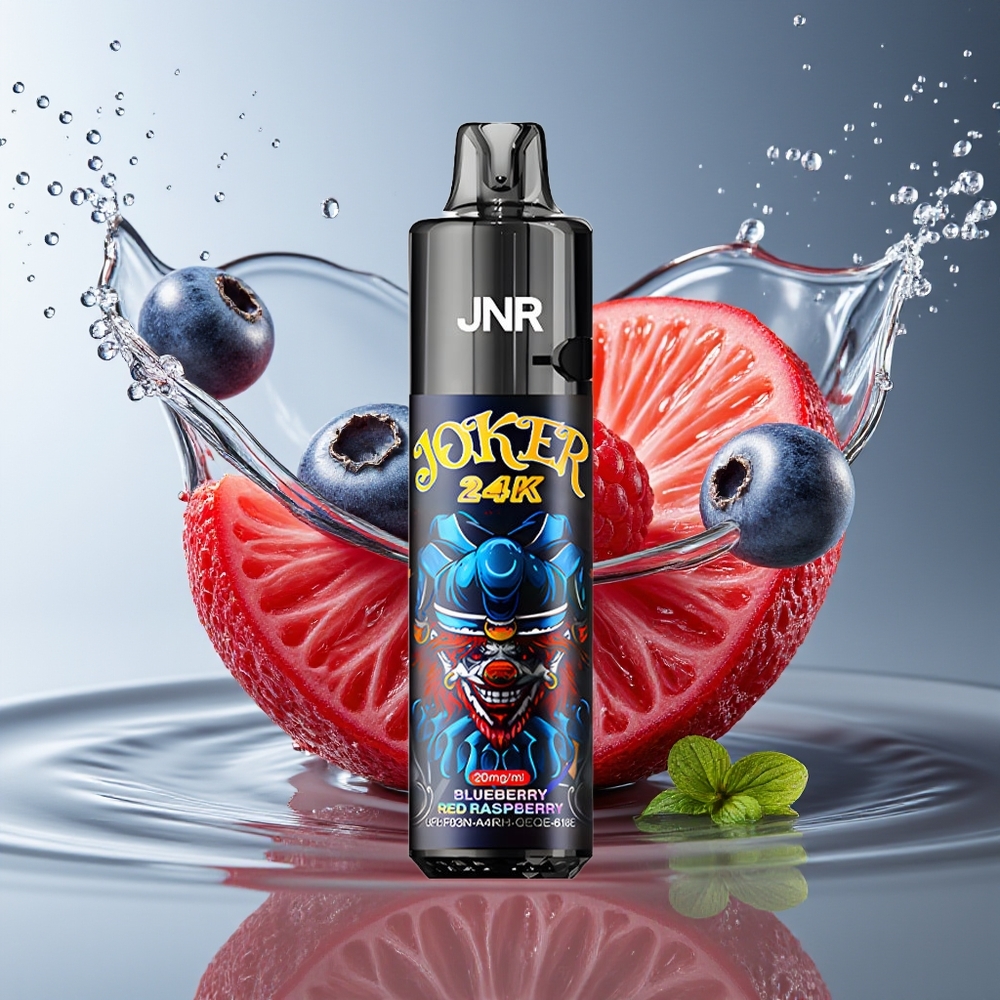JNR Joker 24K Puffs Wegwerp Vape Blauwe Bes Rode Framboos 2+10ml 800mAh 2% Nicotine
