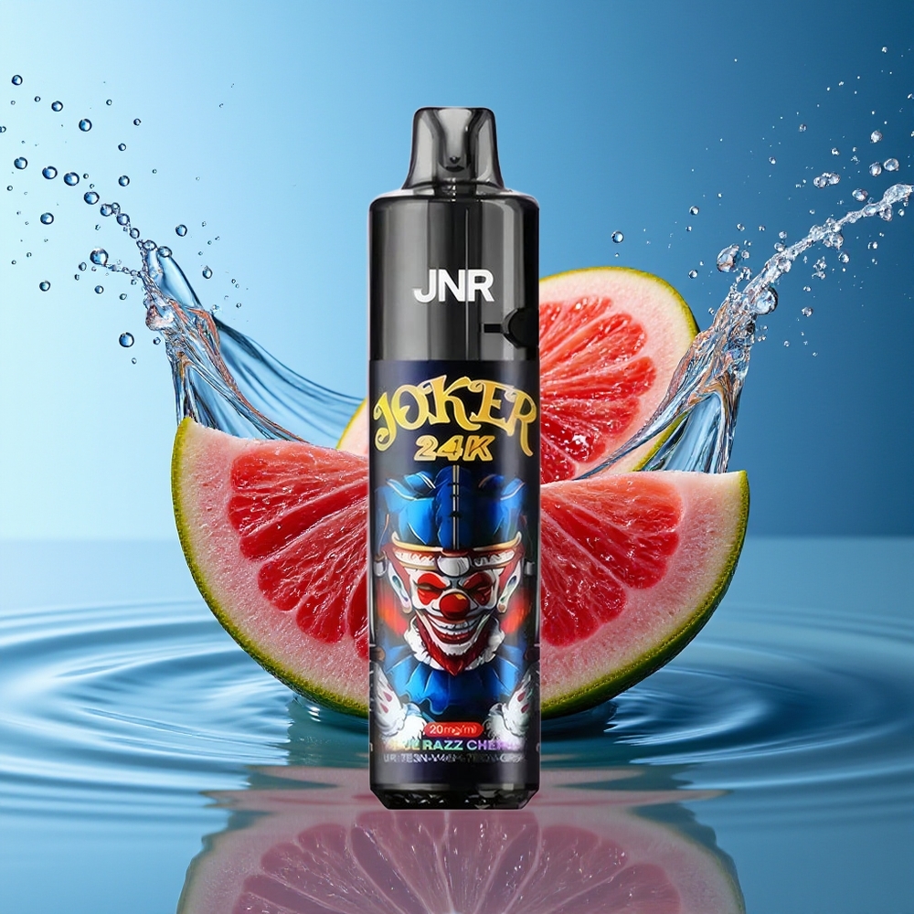 JNR Joker 24K Puffs Wegwerp Vape Blauwe Framboos Kers