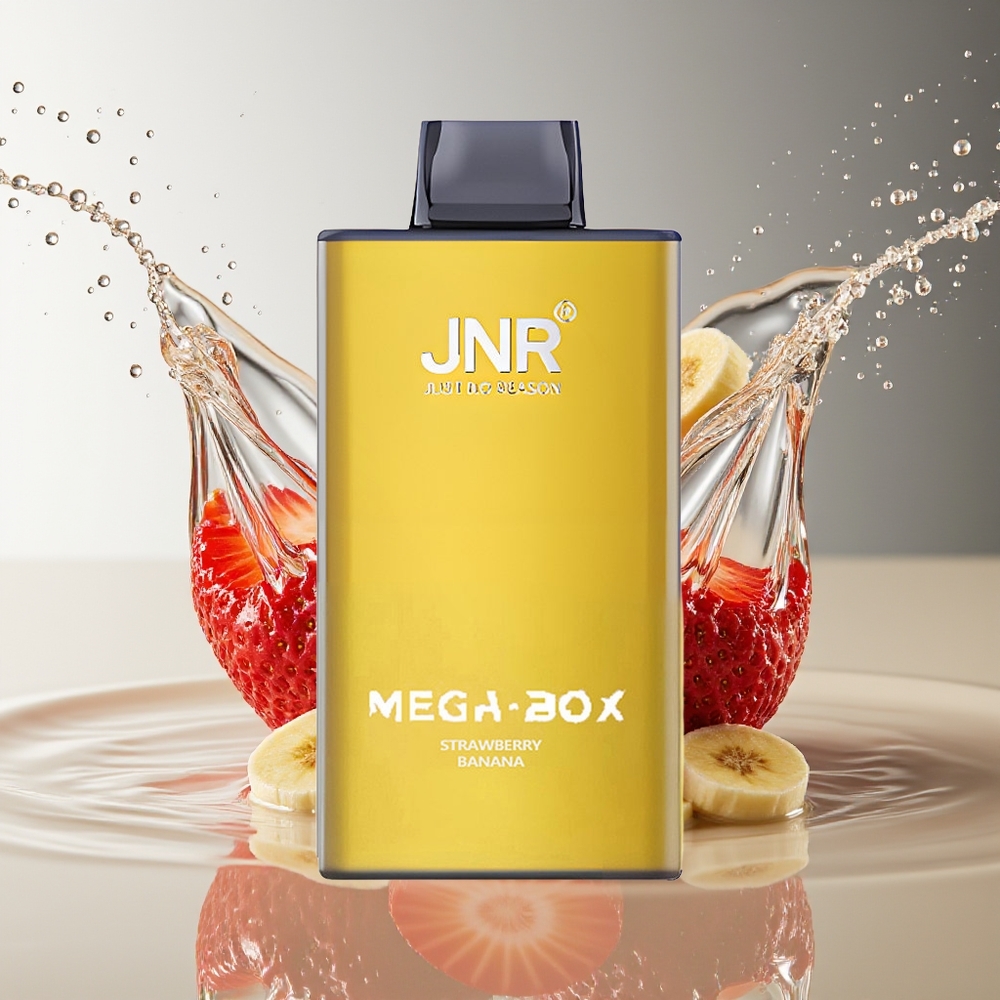 JNR Mega Box 25000 Puffs Wegwerp Vape Aardbei Banaan Dual Mesh 30ml 2%