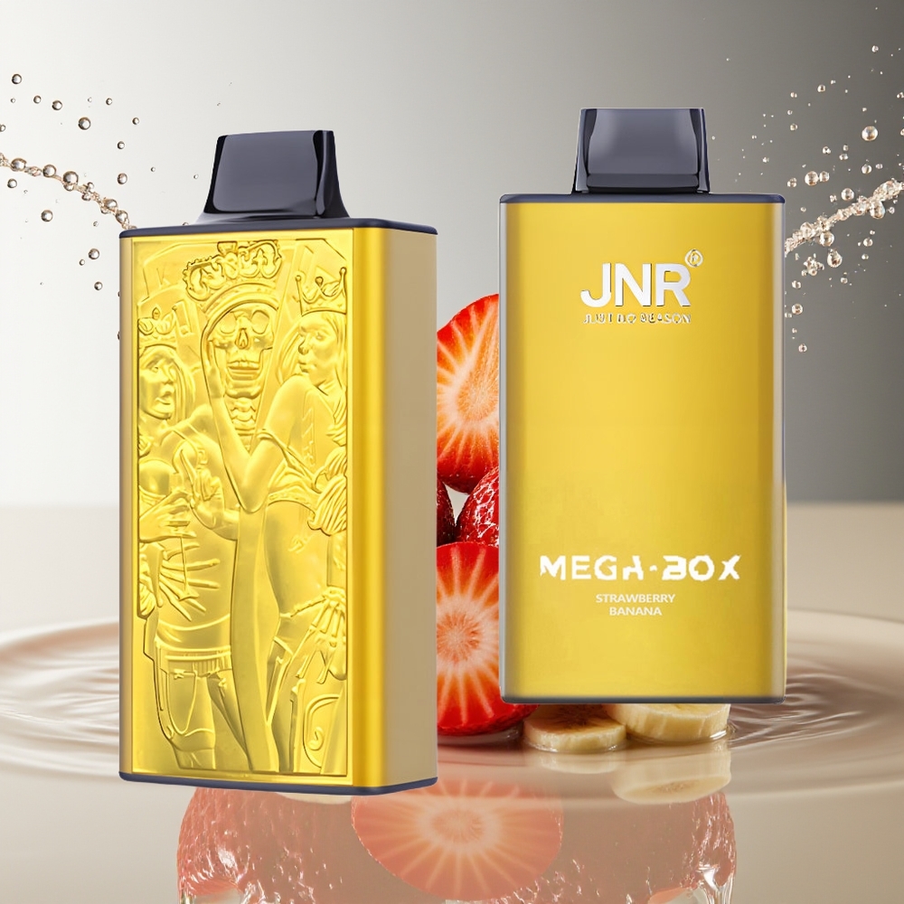 JNR Mega Box 25000 Puffs Wegwerp Vape Aardbei Banaan Dual Mesh 30ml 2%