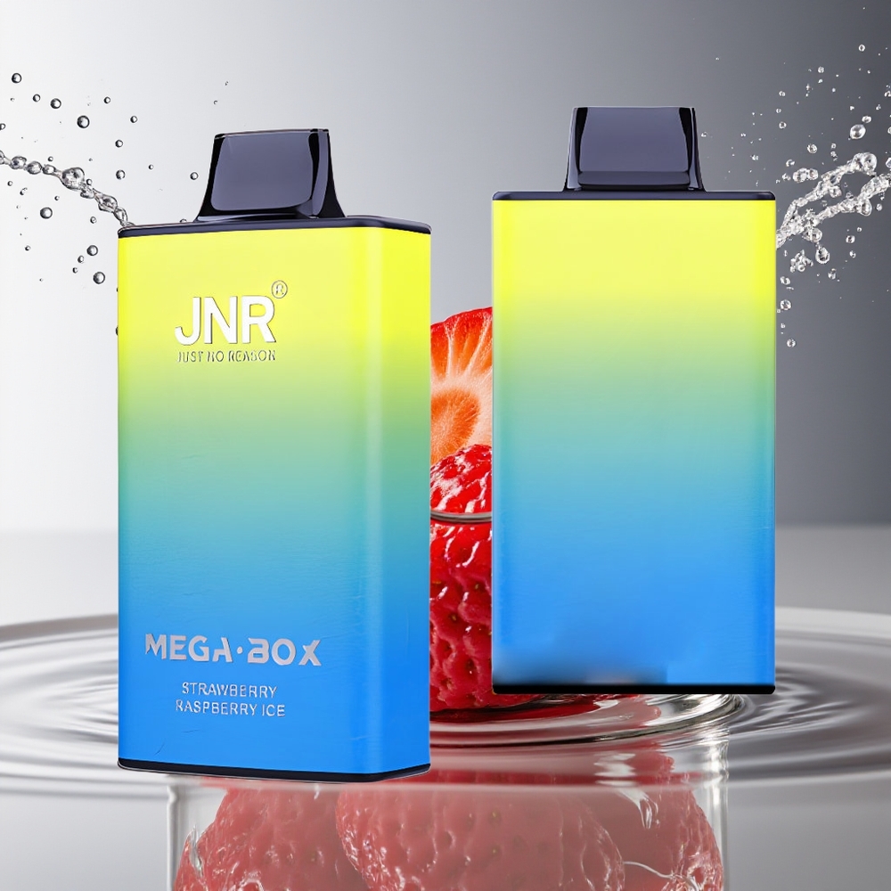 JNR Mega Box 25000 Puffs Wegwerp Vape Aardbei Framboos IJs Dual Mesh Coil Type-C