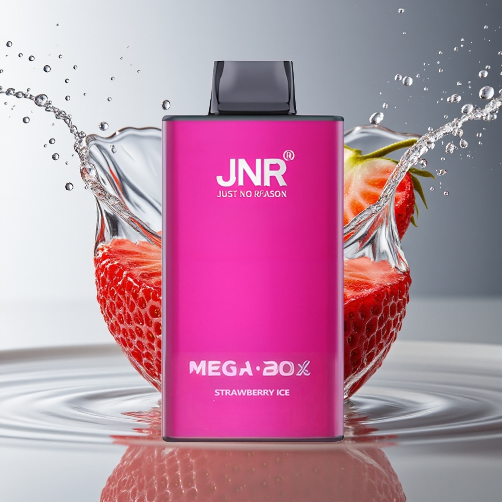 JNR Mega Box 25000 Puffs Wegwerp Vape Aardbei IJs Dual Mesh Type-C 30ml 2%