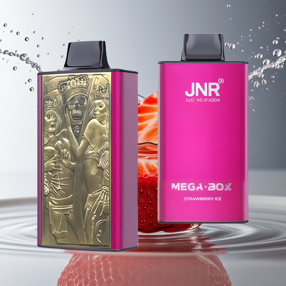 JNR Mega Box 25000 Puffs Wegwerp Vape Aardbei IJs Dual Mesh Type-C 30ml 2%