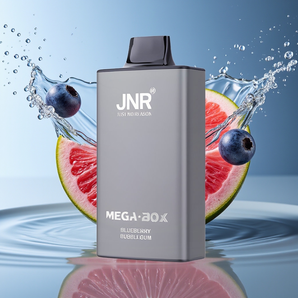 JNR Mega Box 25000 Puffs Wegwerp Vape Blauwe Bessen Bubblegum Type-C Dual Mesh