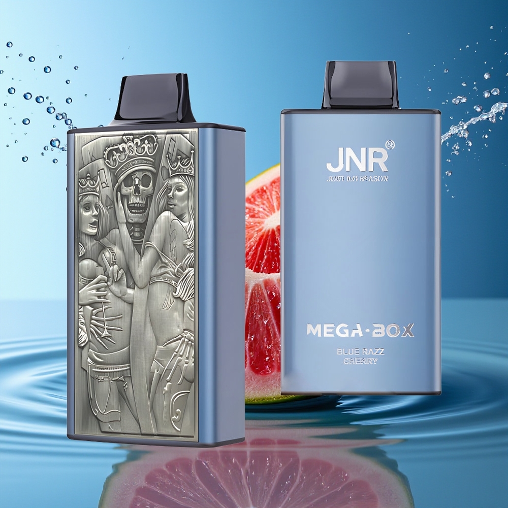 JNR Mega Box 25000 Puffs Wegwerp Vape Blauwe Framboos Kers Type-C Opladen Dual Mesh