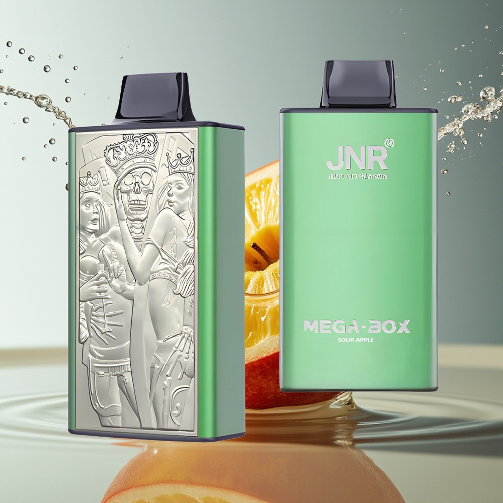 JNR Mega Box 25000 Puffs Wegwerp Vape Zure Appel Dual Mesh Coil Type-C