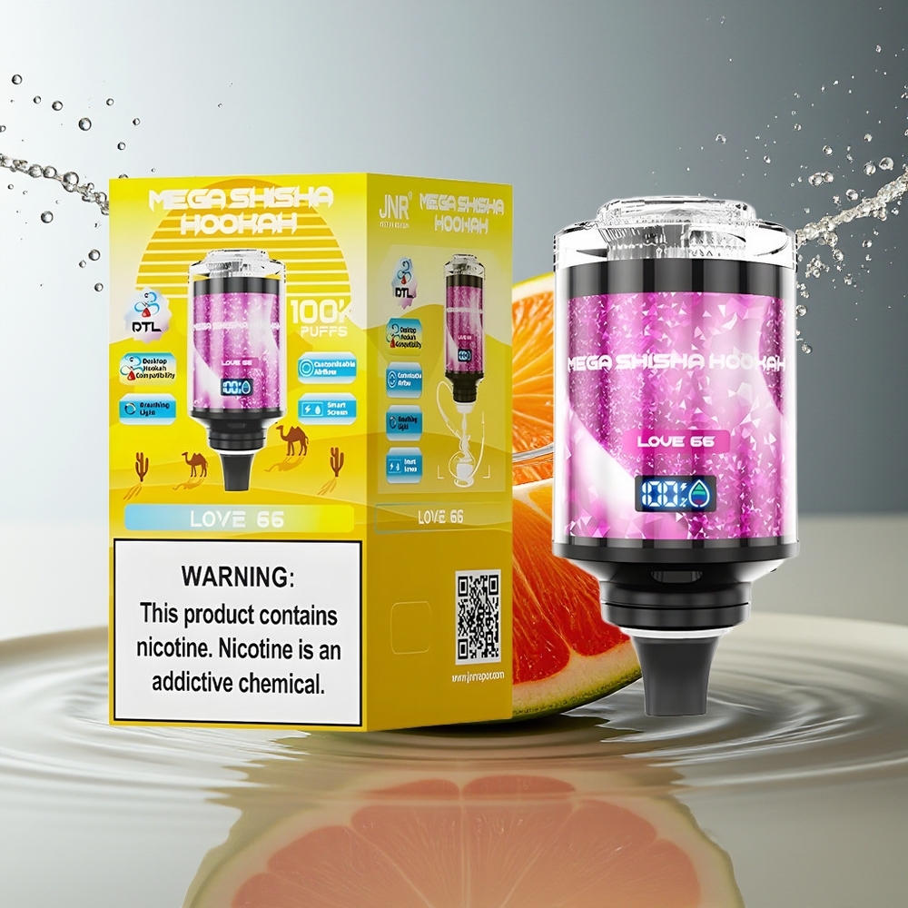 JNR Mega Shisha Hookah 100K 60ml 2200mAh Type-C Lucht 66
