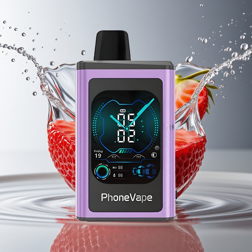 JNR PhoneVape 30000 puffs Disposable Aardbei IJs 850mAh Turbo App Beheerd Scherm