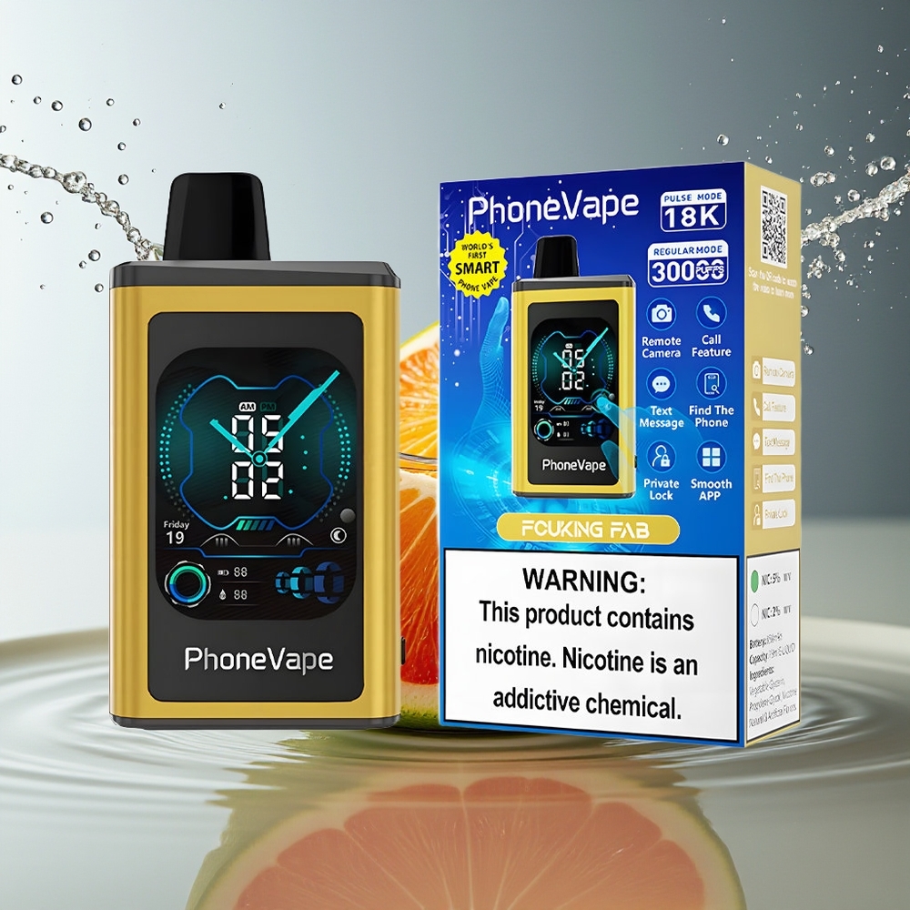 JNR PhoneVape 30000 puffs Verfijnd Fab Wegwerp Vape 850mAh Turbo Scherm