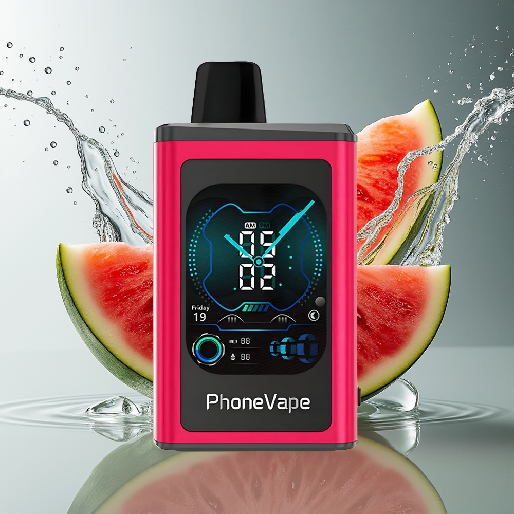 JNR PhoneVape 30000 pufs Watermelon IJs Oplaaibare Accu Turbo Luchtstroom Scherm