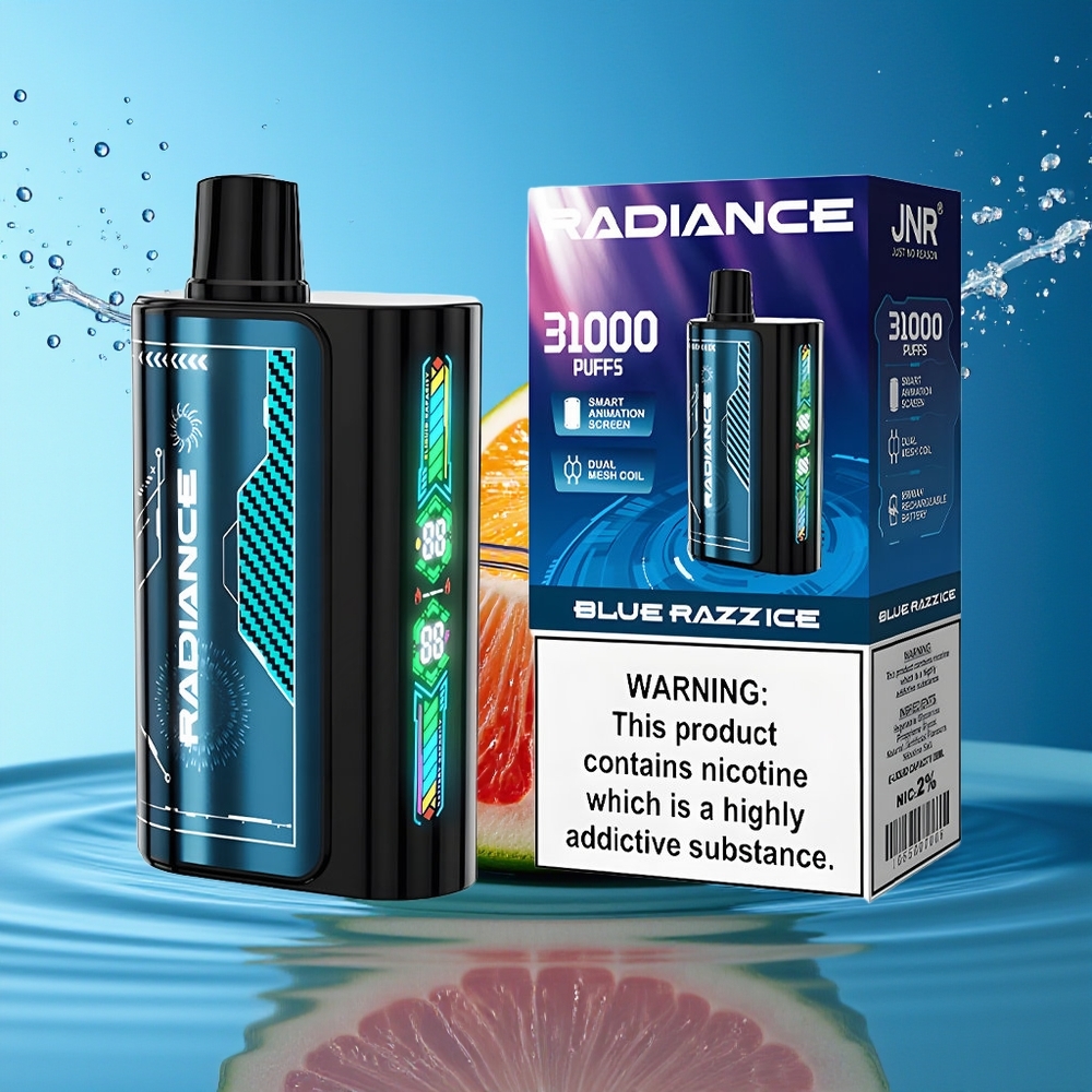 JNR Radiance 31000 Puffs Wegwerp Vape Blauwe Framboos IJs Dual Mesh 28ml 950mAh